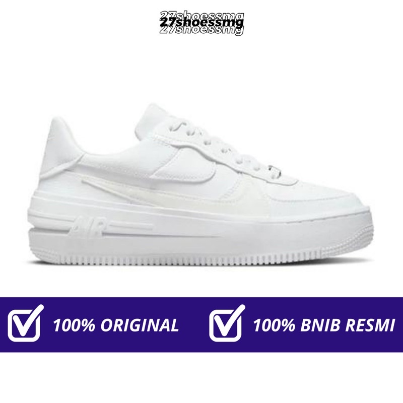 Jual Nike Air Force 1 PLT.AF.ORM Platform Triple White 100% Original ...