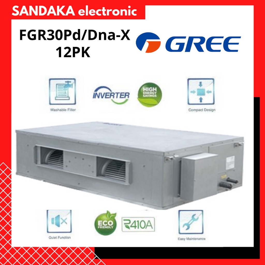 Jual GREE FGR30PD/DNA X AC BIG DUCT TYPE - INVERTER 12 PK Unit Only ...