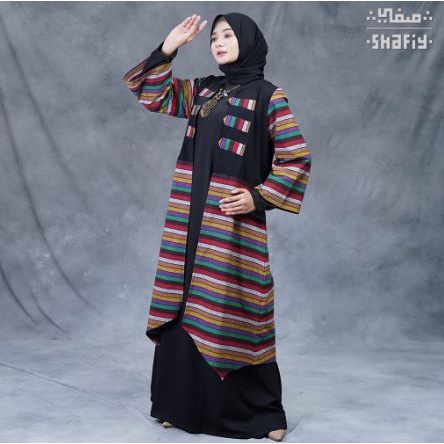 Jual Ariana Outer Gamis Batik Shafiy Original Modern Etnik Jumbo ...