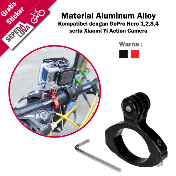 Jual Holder Bracket Mount Kamera Sepeda GoPro Hero Xiaomi Yi Action ...
