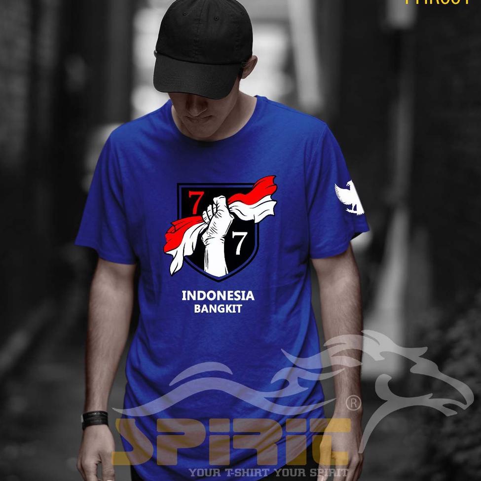 Jual Laris Kaos Distro HUT RI 77th Indonesia Bangkit Baju Kemerdekaan ...