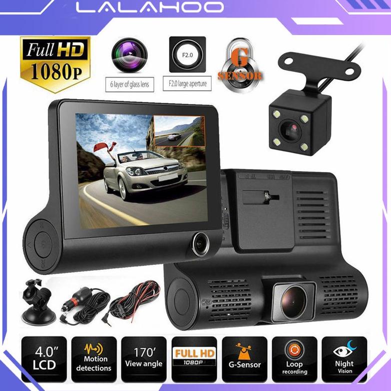 Jual GRATIS ONGKIR 3 Lensa Dashcam 4 Inch CCTV Mobil 1080p Full HD ...