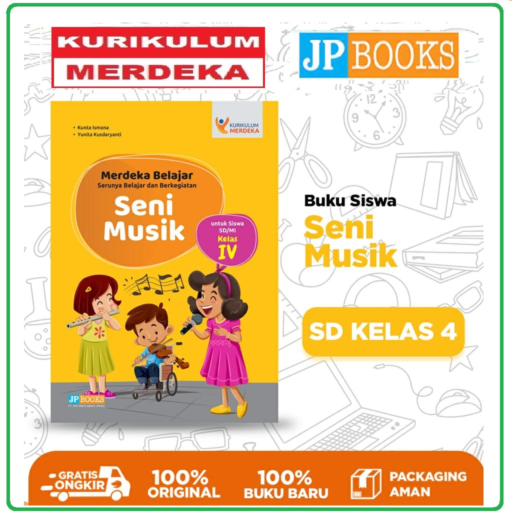 Jual Buku Paket Seni Musik SD Kelas IV Kurikulum Merdeka Penerbit Jp ...