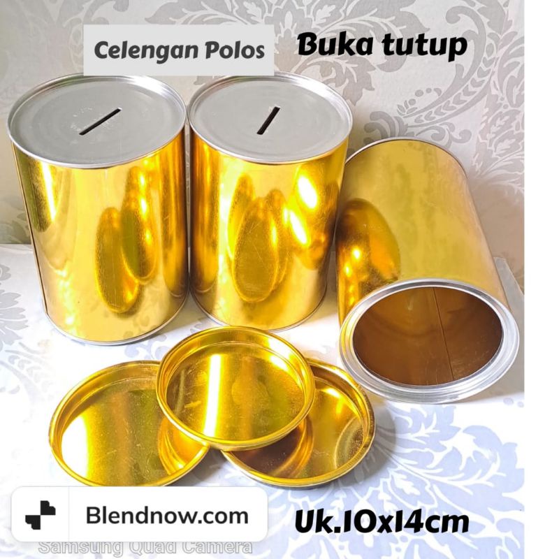 Jual Celengan Kaleng Polos/Celengan 10x14cm Buka Tutup Terima Partai ...