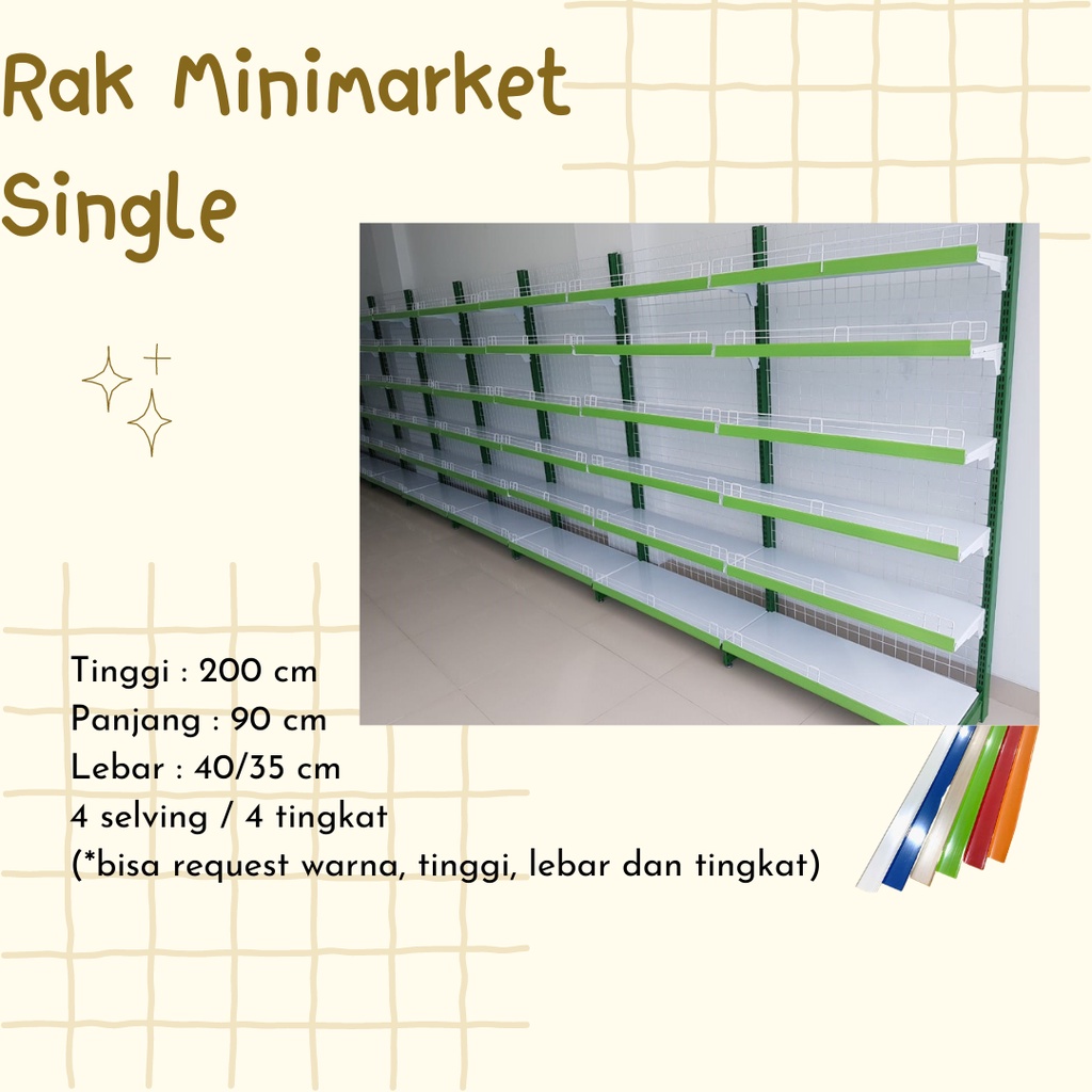 Jual Rak Supermarket/RakMinimarket/Single/Rak Toko/Rak Besi/ baru 200 ...
