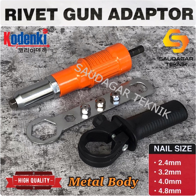 Jual Adaptor Tang Rivet Mesin Bor Konverter Paku Rivet Gun Adapter ...