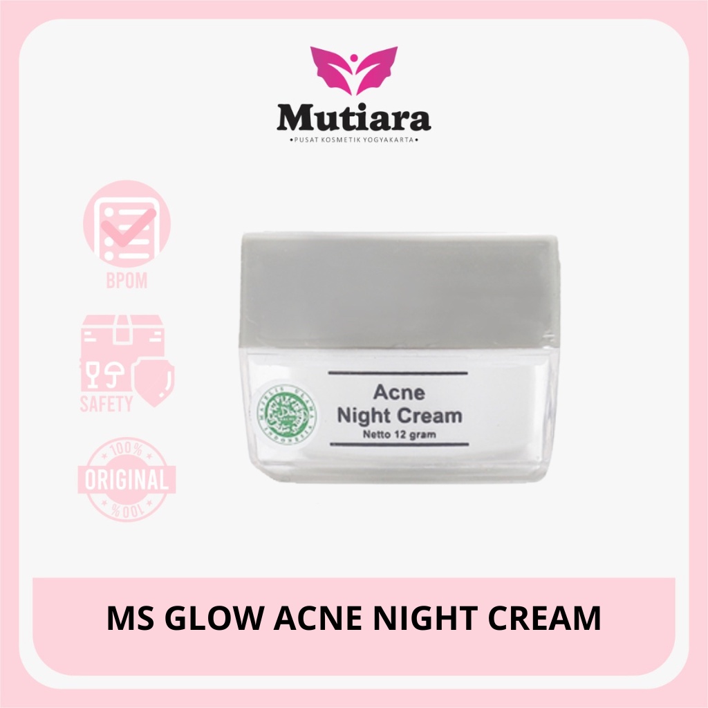 Jual MS GLOW ACNE NIGHT CREAM 12 GR Shopee Indonesia