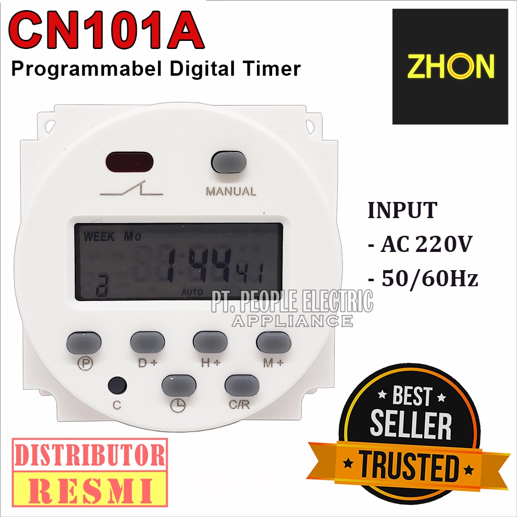 Jual TIMER SWITCH DIGITAL CN101A 220VAC TIMER DELAY RELAY | Shopee ...