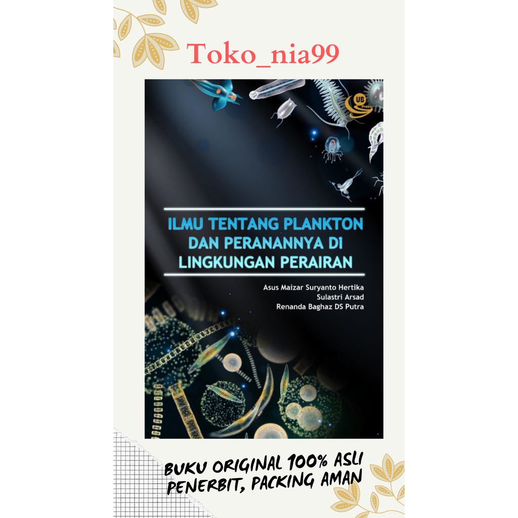 Jual Buku ORIGINAL Ilmu Tentang Plankton Dan Peranannya Di Lingkungan ...