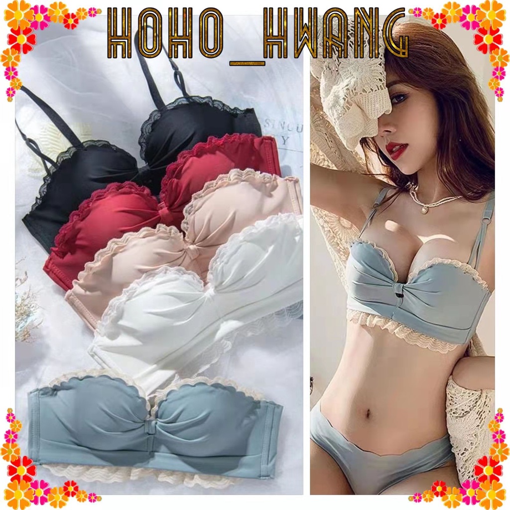 Jual Hoho Hwang B Bra Set Cute Small Thin Chest Bra Sexy Halfcup