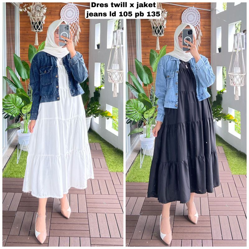 Jaket jeans shop dan dress