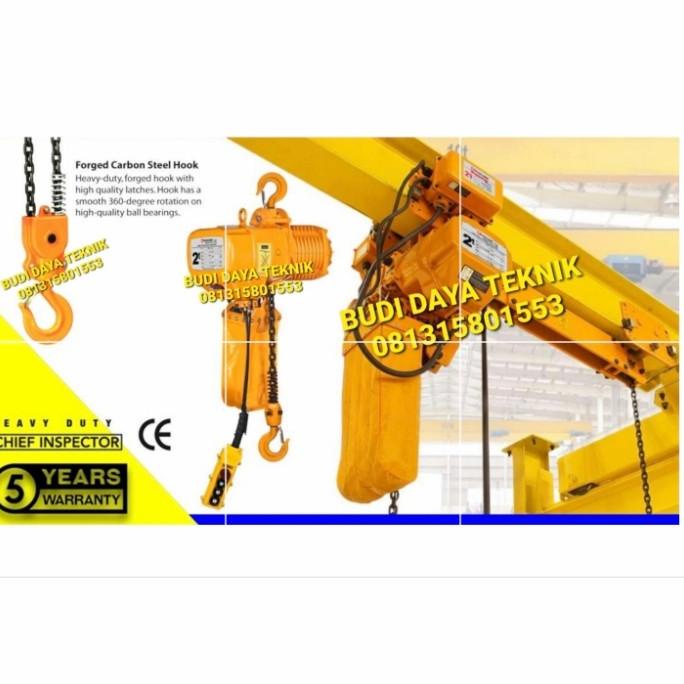 Jual Electric Chain Hoist 3 Ton X 12 Mtr ( With Trolley ) Kanazawa