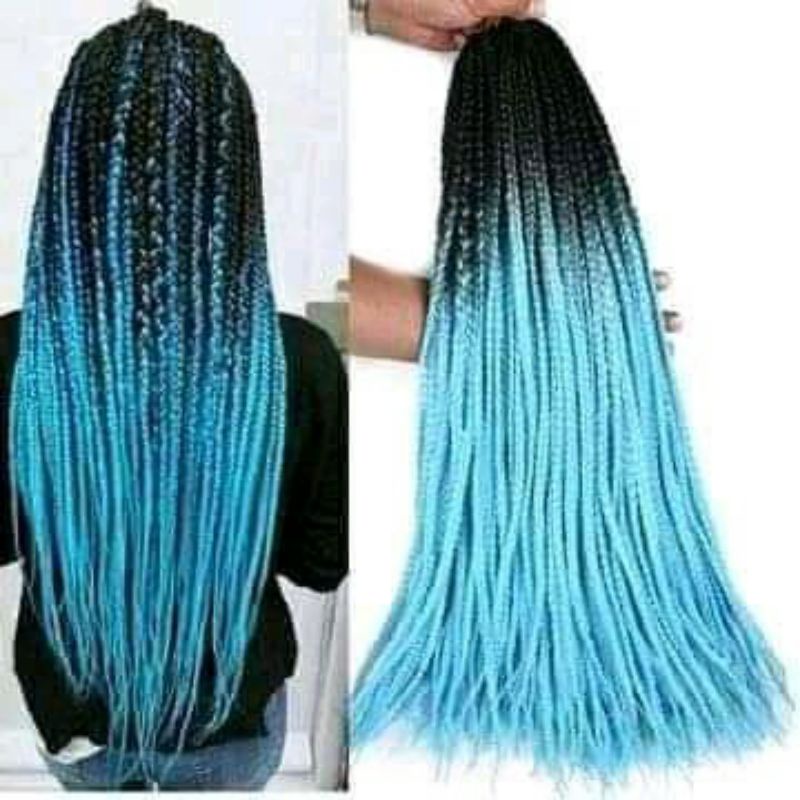 Jual Box Braids Kit,Rambut Kepang 2 Warna,Isi 12 Kepang,Pcs | Shopee ...