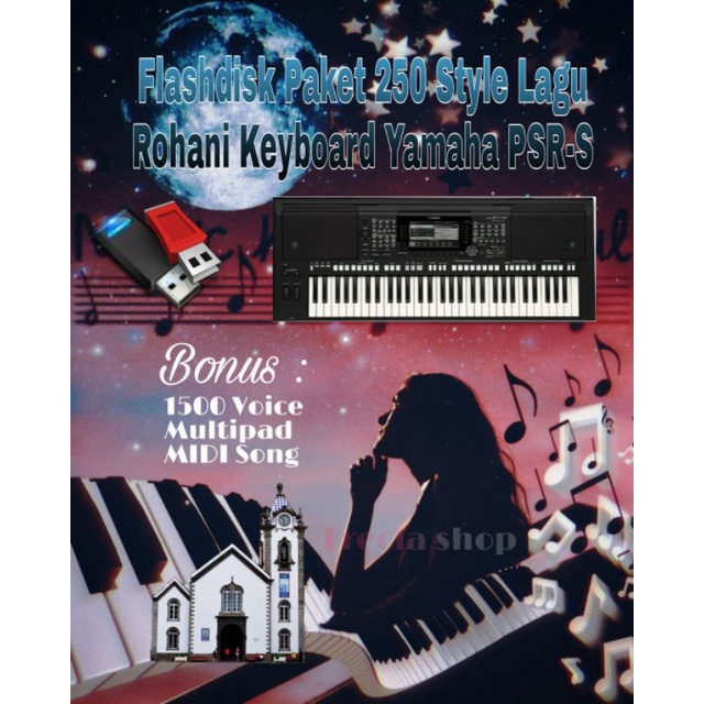 Jual Flashdisk Paket 250 style rohani keyboard Yamaha psr Type S ...