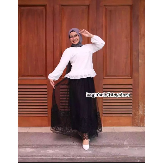 Jual ROK TUTU RENDA BAWAH/ROK KERJA/ROK MUSLIM 2021