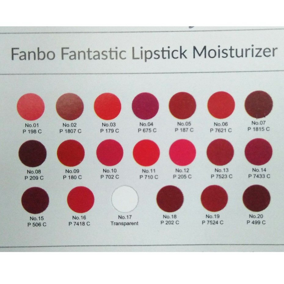 Jual Fanbo Fantastic Lipstick ( Pilih Warna 1-20 pilihan ) | Shopee ...
