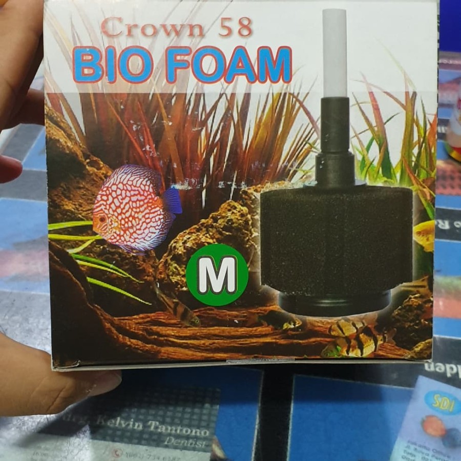 Jual Bio Foam Crown M / Biofoam Filter Crown 58 Medium/ Saringan Aerasi ...