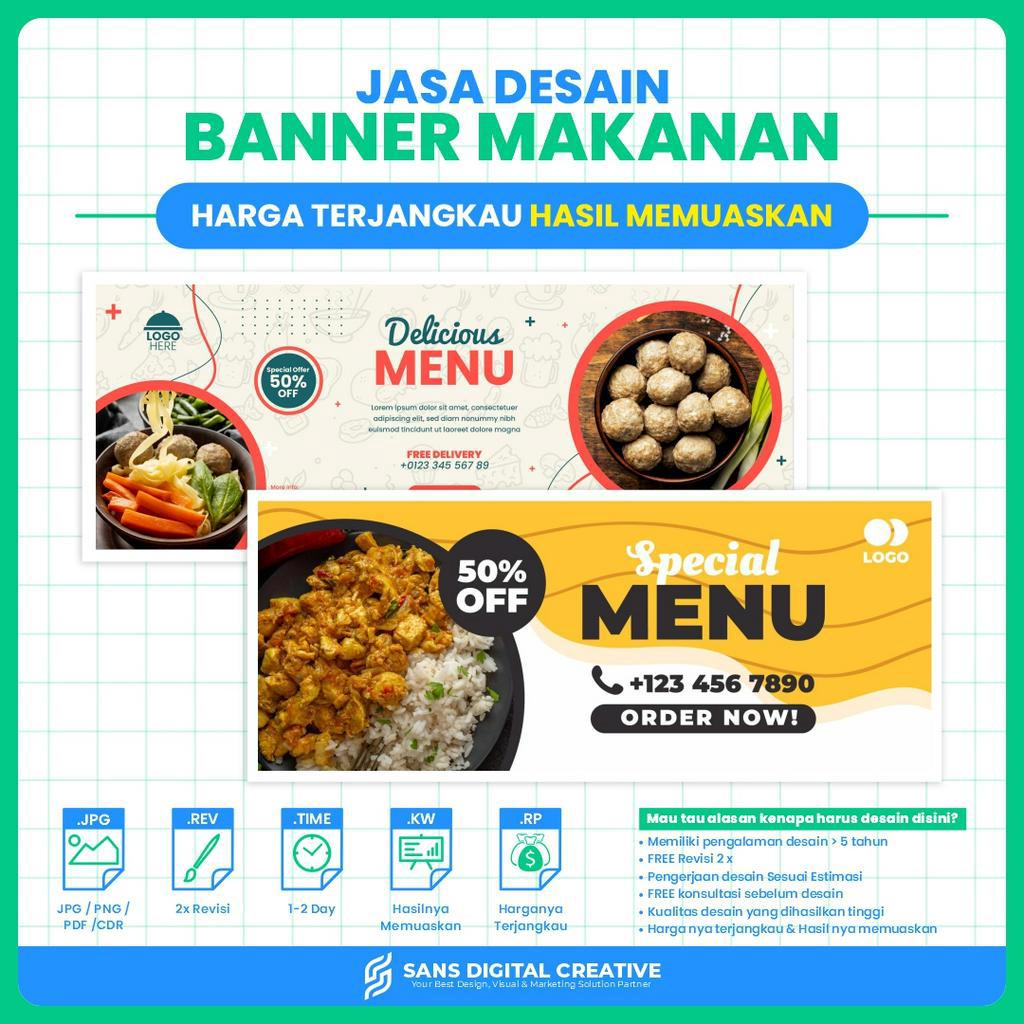 Jual Jasa Desain Banner Makanan Shopee Indonesia