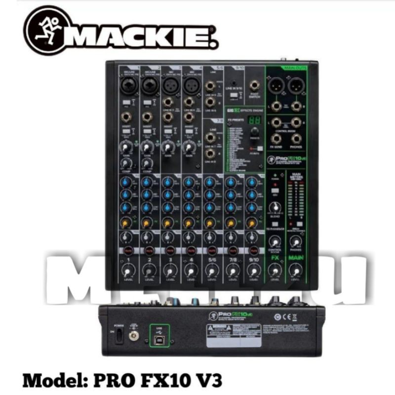 Jual Mixer Mackie PRO FX10 V3 Original PROFX10V3 10 Channel Shopee