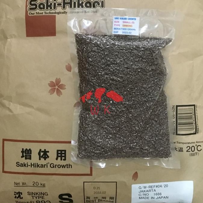 Jual Saki Hikari Growth Size S SINKING 500G Repack Pakan Ikan High Growth Shopee Indonesia