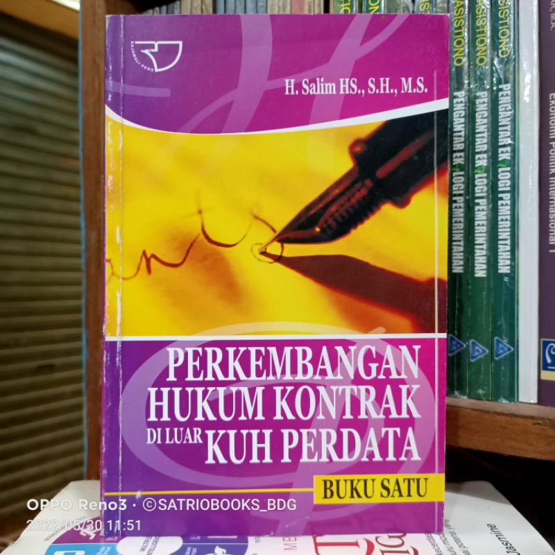 Jual Perkembangan Hukum Kontrak Di Luar Kuh Perdata Buku 1 H Salim