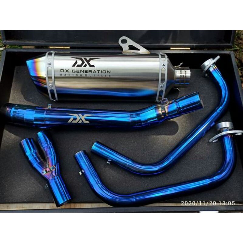 Jual Knalpot ORIGINAL DX Sphere Oval - Header Blue (FULL SYSTEM) R25 ...