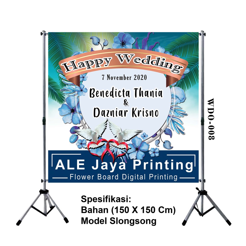 Jual Karangan Bunga Digital Printing - Wedding - Original Papan Bunga ...
