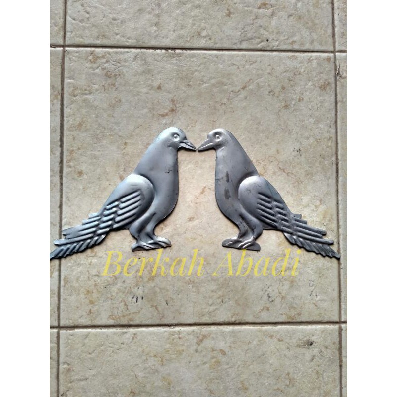 Jual ornamen pagar besi sepasang burung merpati | Shopee Indonesia