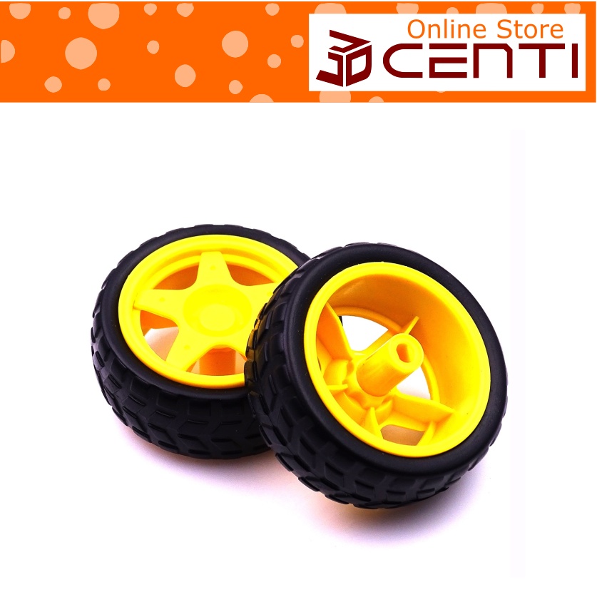 Jual RODA BAN WHEEL SMART CAR ARDUINO KUNING 68mm High Quality | Shopee ...