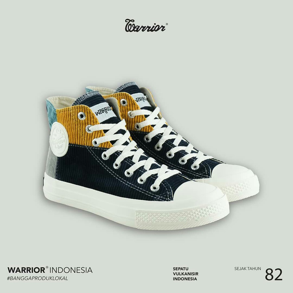 Jual Sepatu Warrior Rainbow High Navy Red / Grey Original | Shopee ...