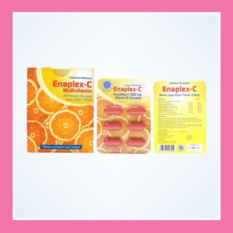 Jual Enaplex C Vitamin C & B Kompleks Isi 6 Kaplet Multivitamin ...