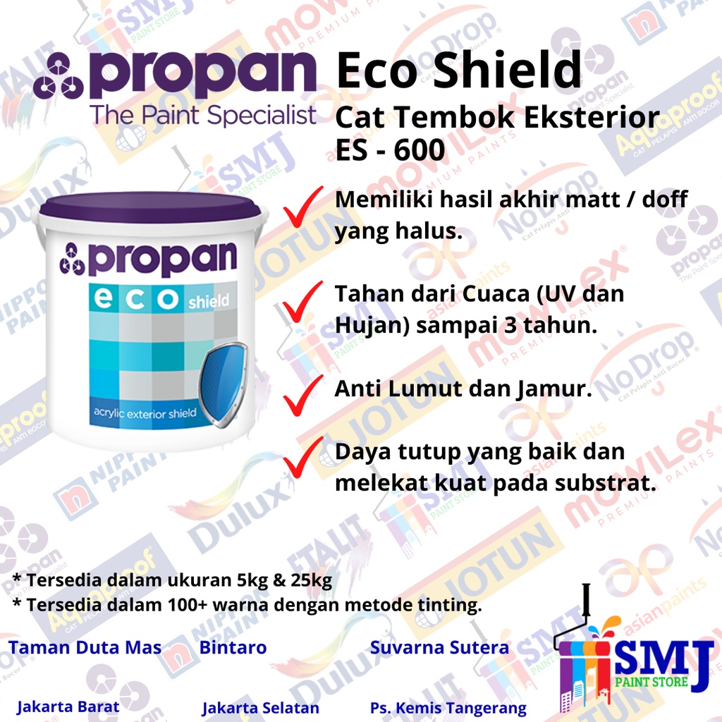 Jual Cat Tembok Exterior Propan Ecoshield Eksterior Tinting 25 Kg Shopee Indonesia 4142