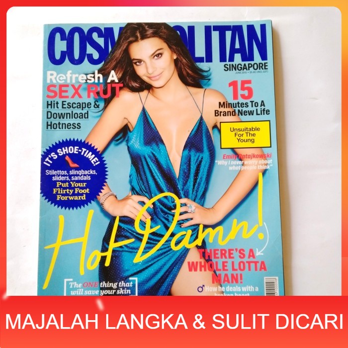 Jual Majalah Cosmopolitan Singapore Jun 2015 Cover Emily Ratajkowski