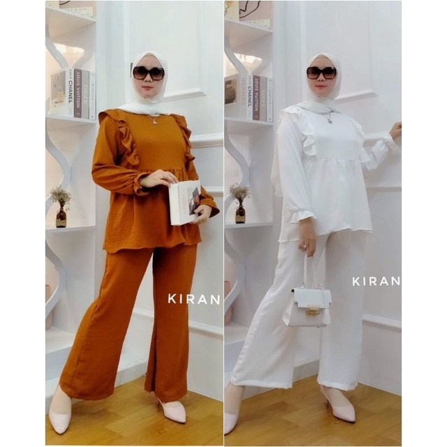 Jual Bisa Cod Kiran Oneset Oneset Rayon Polos Setelan Baju Muslim