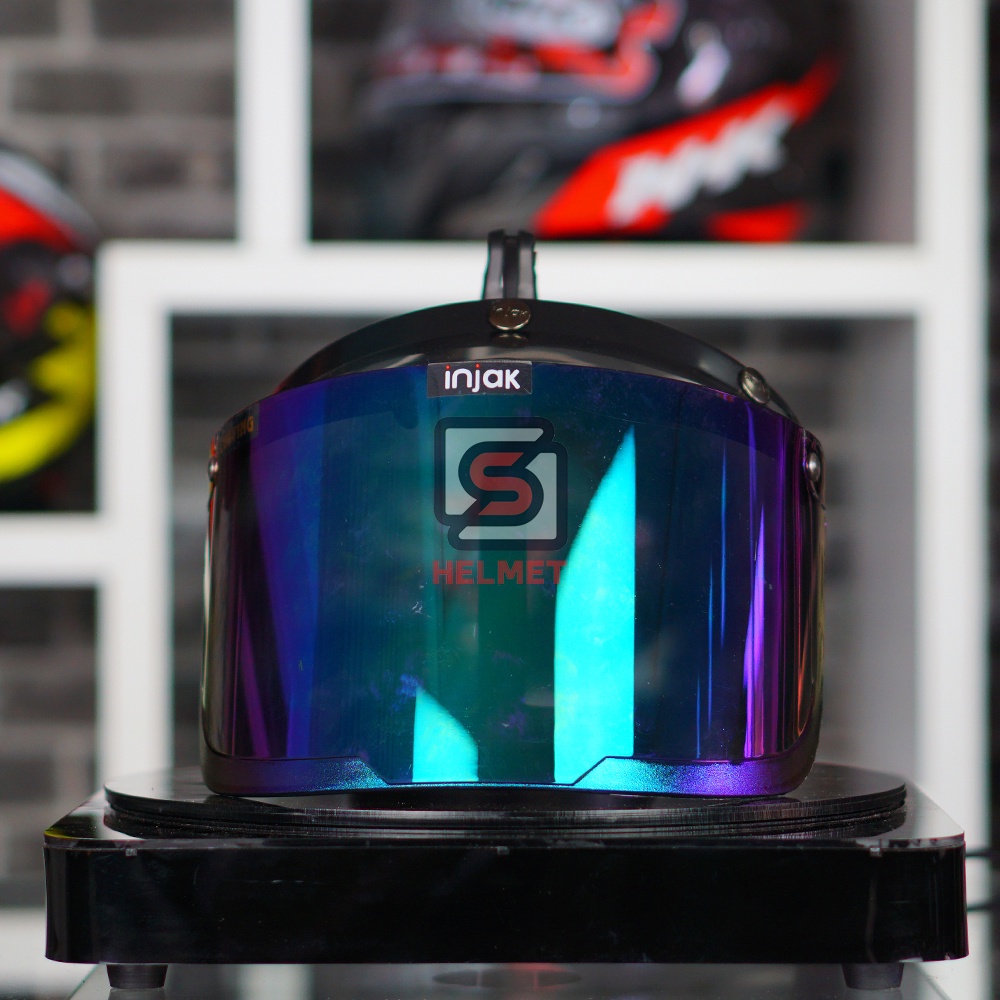 Jual KACA VISOR HELM BOGO RETRO 3 PIN LOCK ORIGINAL KACA VISOR DATAR