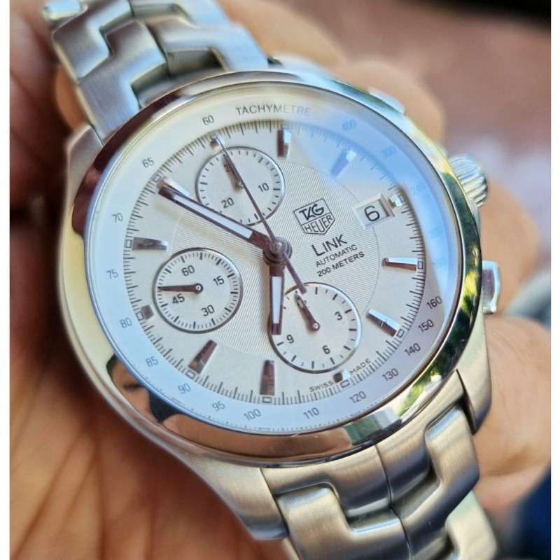 Jual Tag Heuer Link Chronograph Cal. 16 42mm Silver Dial Ref