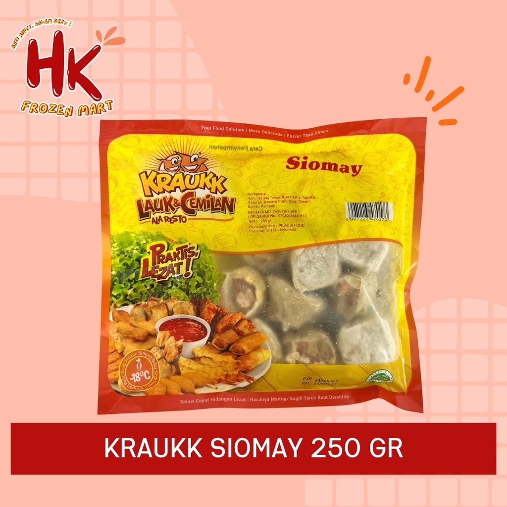 Jual Kraukk Siomay 250 Gr Shumai Ikan Ayam Dimsum Suki Seblak Hk