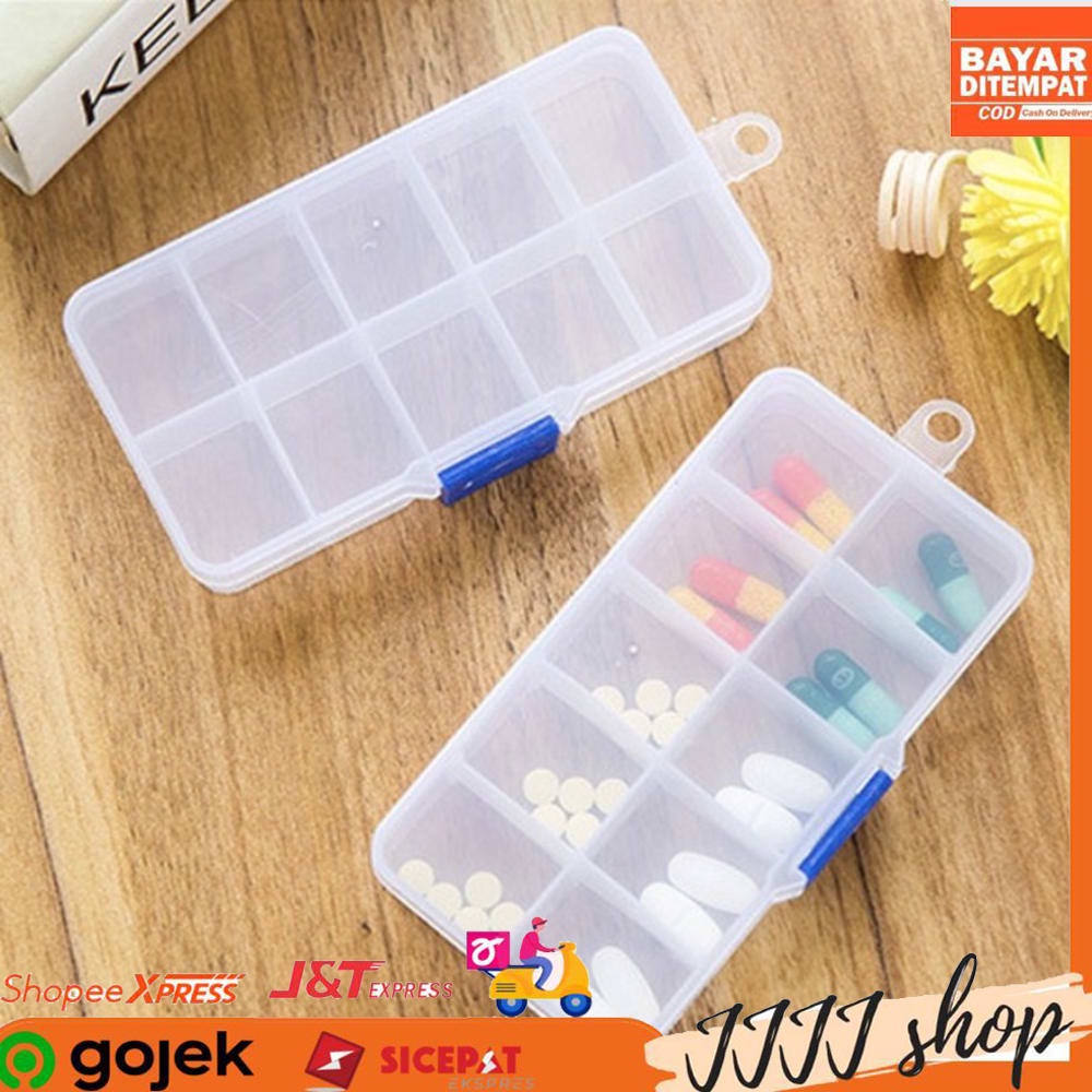 Jual Kotak Plastik Tempat Penyimpanan Obat Kancing Sekat Plastik Box ...