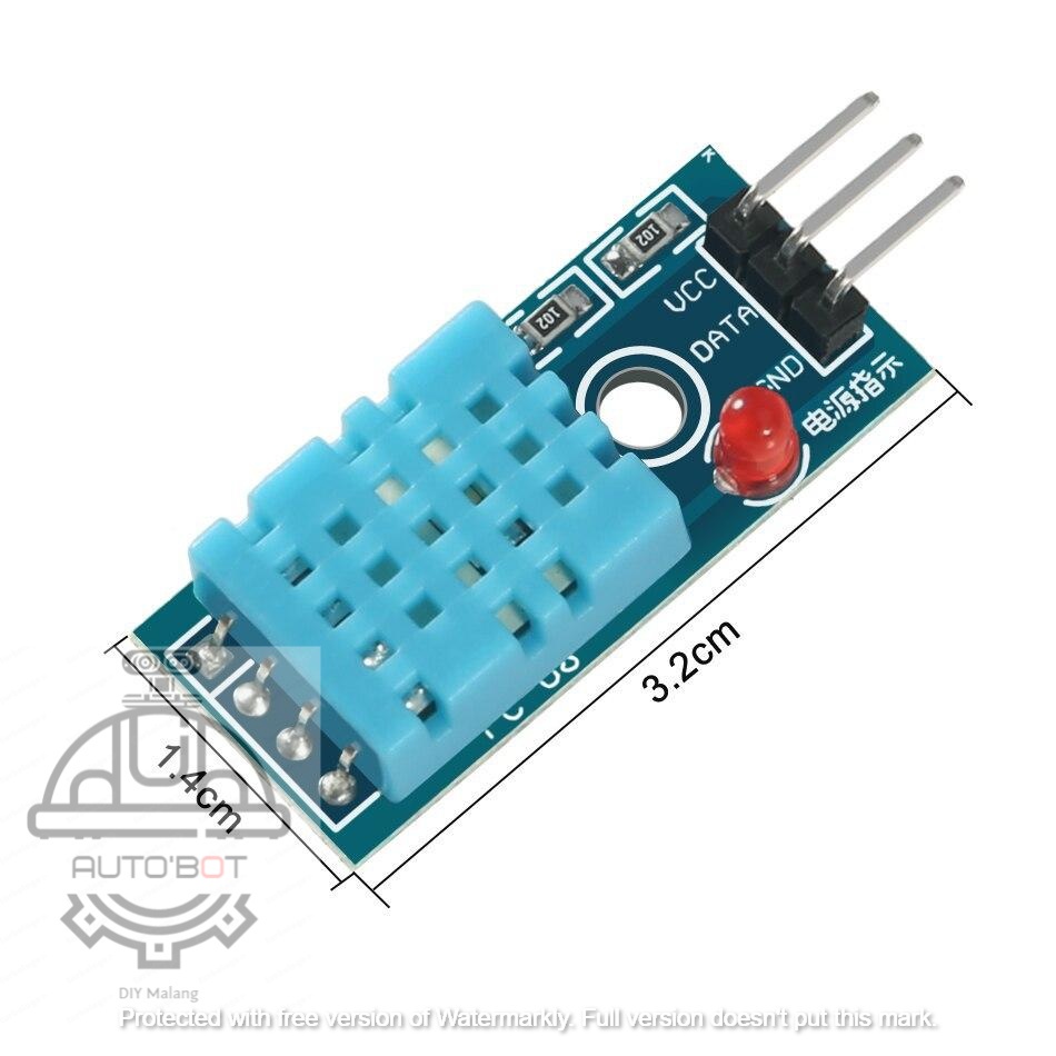 Jual MODULE DHT11 SENSOR SUHU DAN KELEMBABAN HUMIDITY SENSOR | Shopee ...