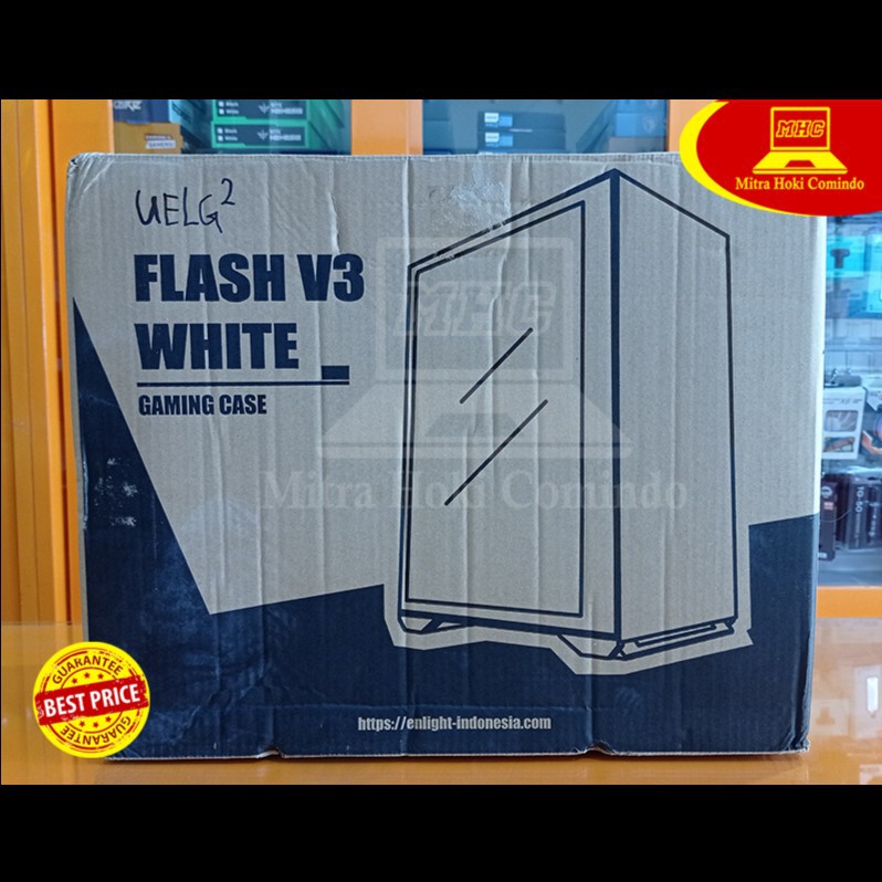 Jual CASING CPU / PC INFINITY FLASH V3 WHITE ATX TEMPERED GLASS ...