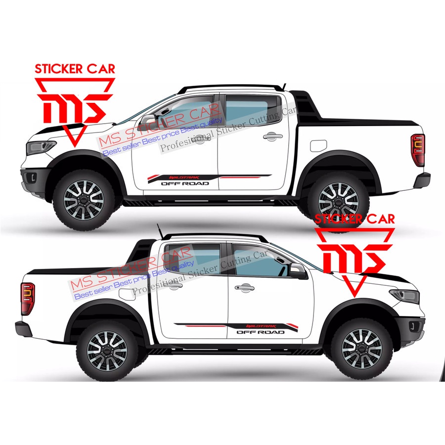 Jual stiker mobil ranger sticker ford ranger wildtrak off road | Shopee ...
