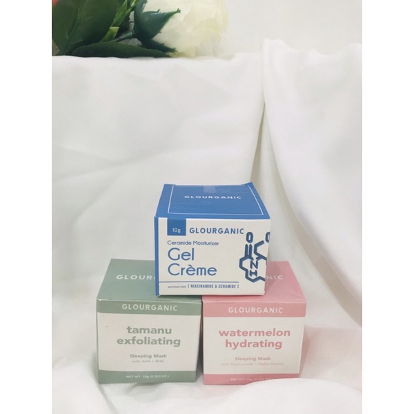 Jual GLOURGANIC CERAMIDE MOISTURIZER SLEEPING MASK TAMANU EXFOLIATING