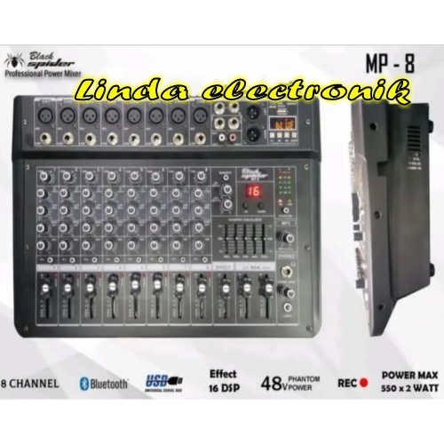 Jual power mixer black spider mp8 8 channel garansi resmi original ...