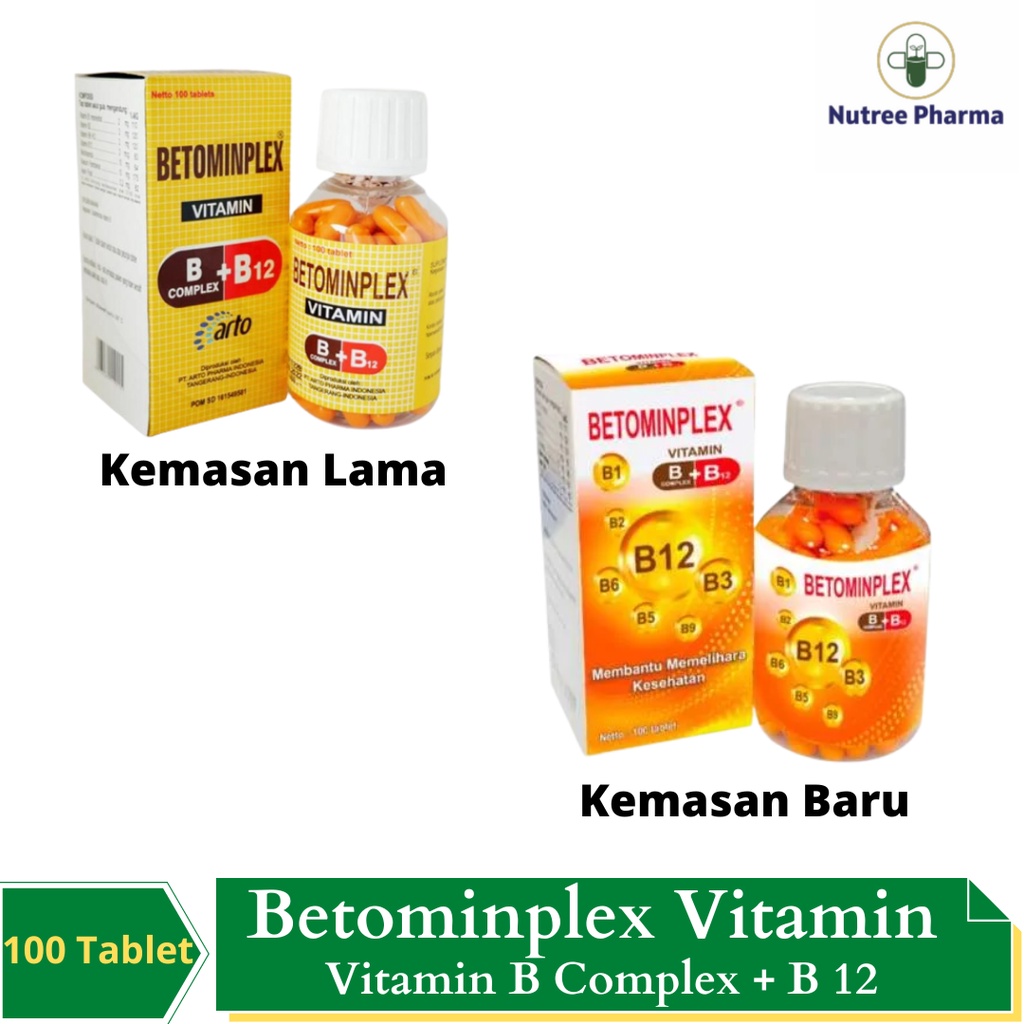 Jual BETOMINPLEX VITAMIN B COMPLEX PLUS B12 ARTO ISI 100 TABLETS ...