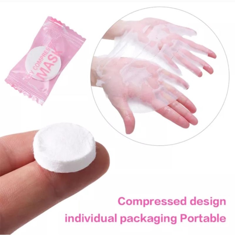 Jual [ 1 PAK ISI 100 Pcs ] Compressed Mask DIY Masker Wajah Paper ...