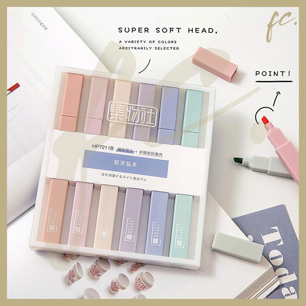 Jual Set Highlighter / Setabilo / Marker Pastel Muji Scoop Miniso