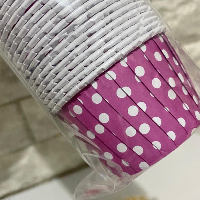 Jual KERTAS CUPCAKE POLKADOT RIM CUP ALAS BAKING CUPCAKE PER 25 PCS KUE ...