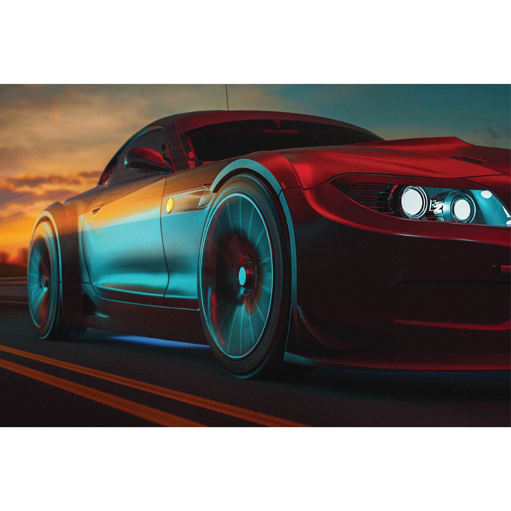Jual Wall Decor Automotif Pajangan Rumah Gambar Mobil Sport Otomotif ...