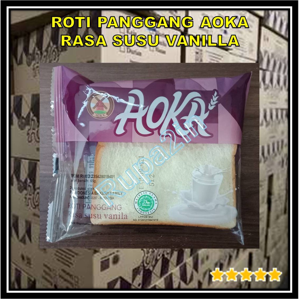 Jual Aoka Roti Tawar Panggang Sandwich Isi Selai Dus Karton