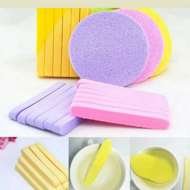 Jual Spon Facial Sponge Wajah Scrub Cleansing Angkat Masker Spons Stik ...